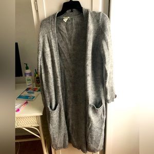 Gray wooly cardigan
